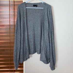 soft flowy grey cardigan